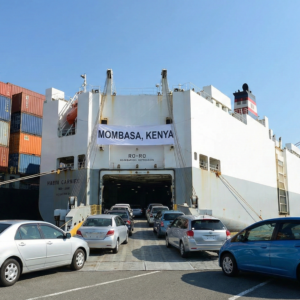 Used Japanese cars on RO-RO and container ships ready for export to Kenya
